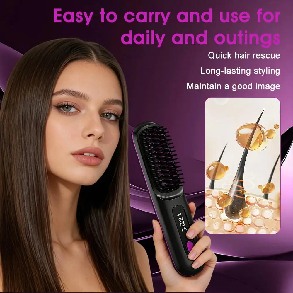 Brosse lissante sans fil 3-en-1 Velluvia