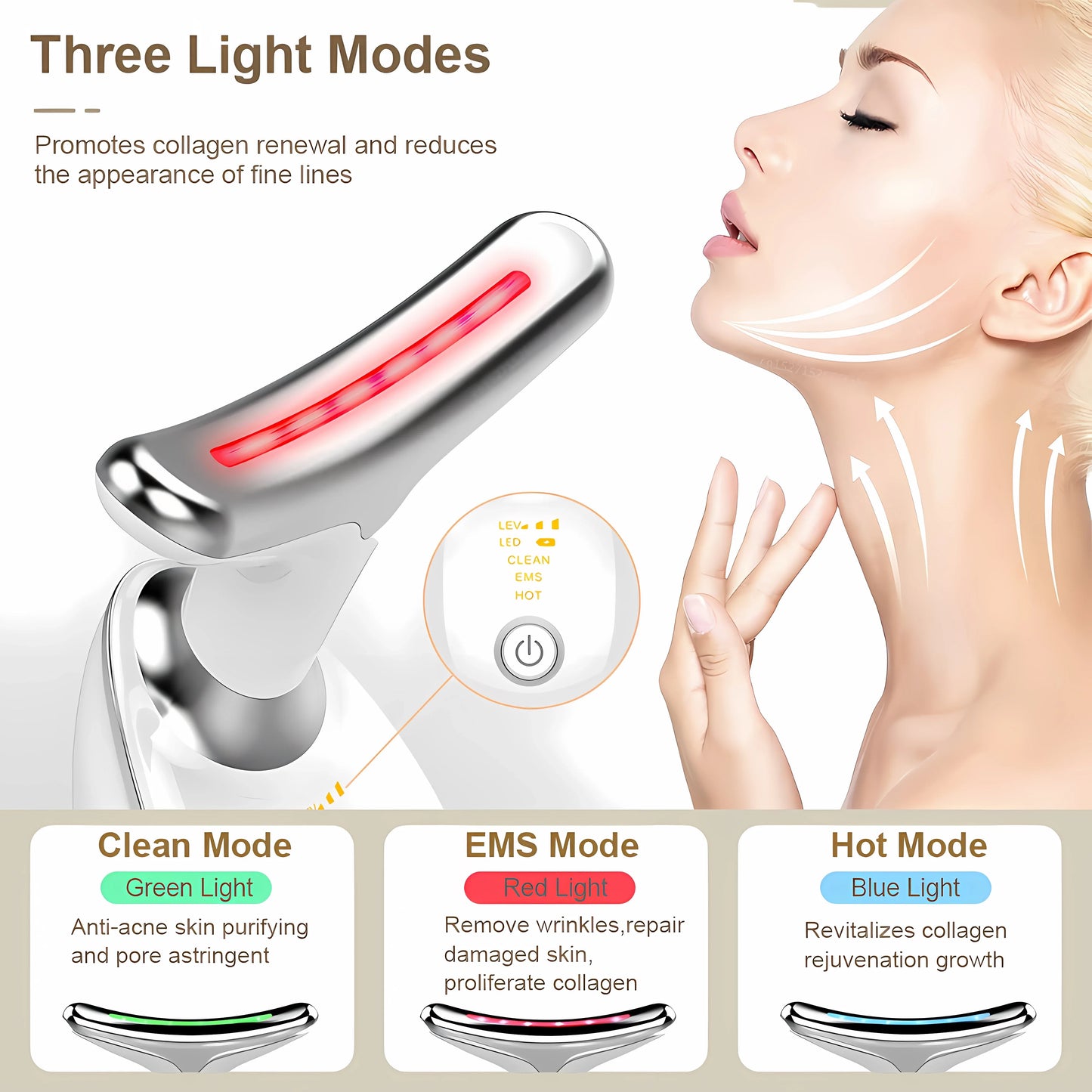 Appareil de massage facial LED 7 couleurs Velluvia