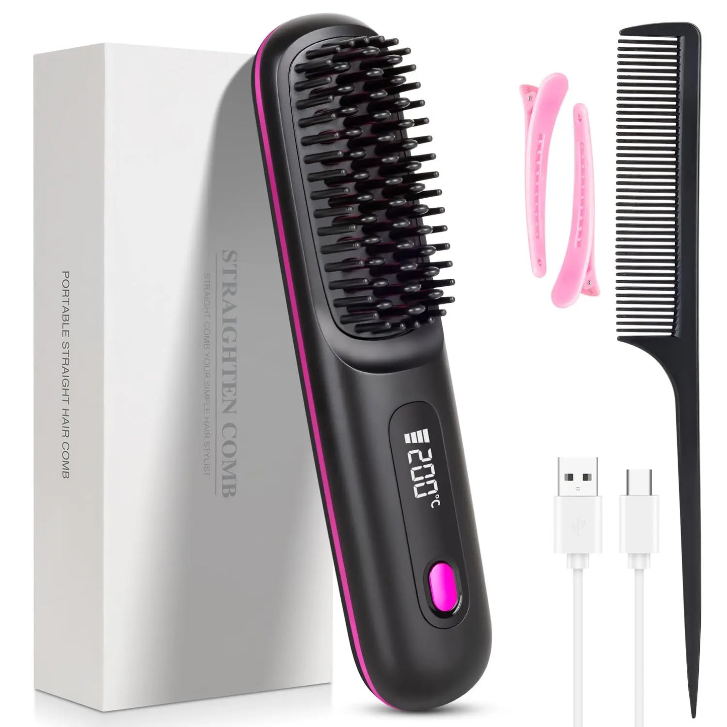 Brosse lissante sans fil 3-en-1 Velluvia