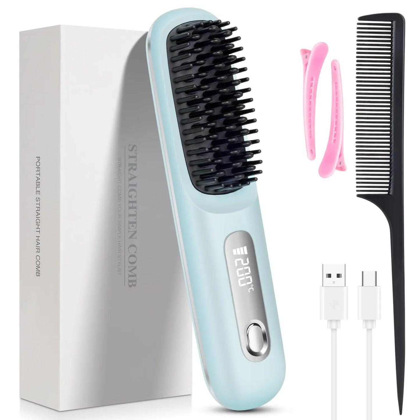 Brosse lissante sans fil 3-en-1 Velluvia